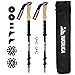 Watauga Trekking Poles (Pair) - Collapsible Ultralight Hiking Sticks with Cork / EVA Grips & Flip Locks