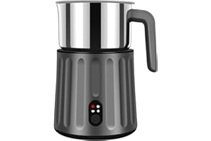 Ovetedot Milk Frother, 17oz/500ml Detachable Milk Frother and Steamer with Dishwasher Safe Stainless Steel Pitcher, Hot and Cold Foam Maker and Milk Warmer for Coffee, Hot Chocolate Maker(Glossy Gray)