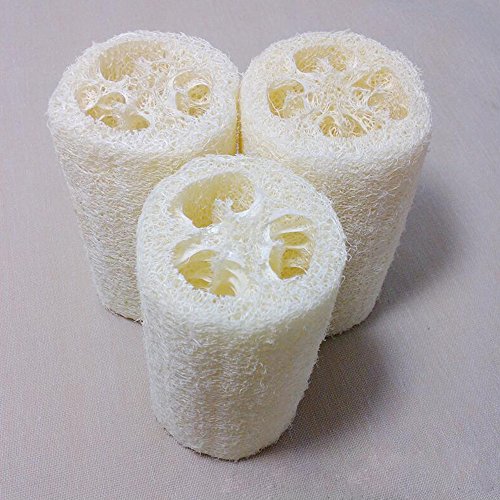 Hisight 100% Natural Loofah Body Skin Exfoliating Bath Sponge Scrubber Best Luffa Body wash Great for Skin Care in the Bath ,Spa or Shower ,Perfect size,Pack of 3 - Thumbnail 2