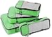 Amazon Essentials 4-Piece Packing Cubes Travel Accessories Set, Luggage Organizer with Double Zipper, Mesh Top, 100% Polyester, Small/Medium/Large/Slim, Green (Previously Amazon Basics)