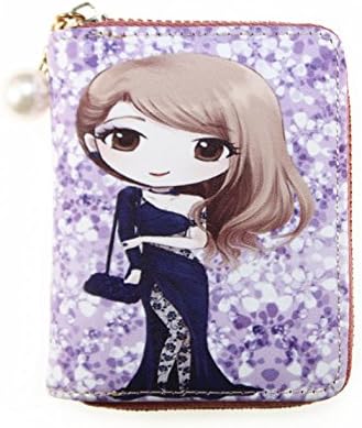 Korean Style Cutie Little Beauty Girl Pattern PU Leather Small Wallet (Pattern #4)