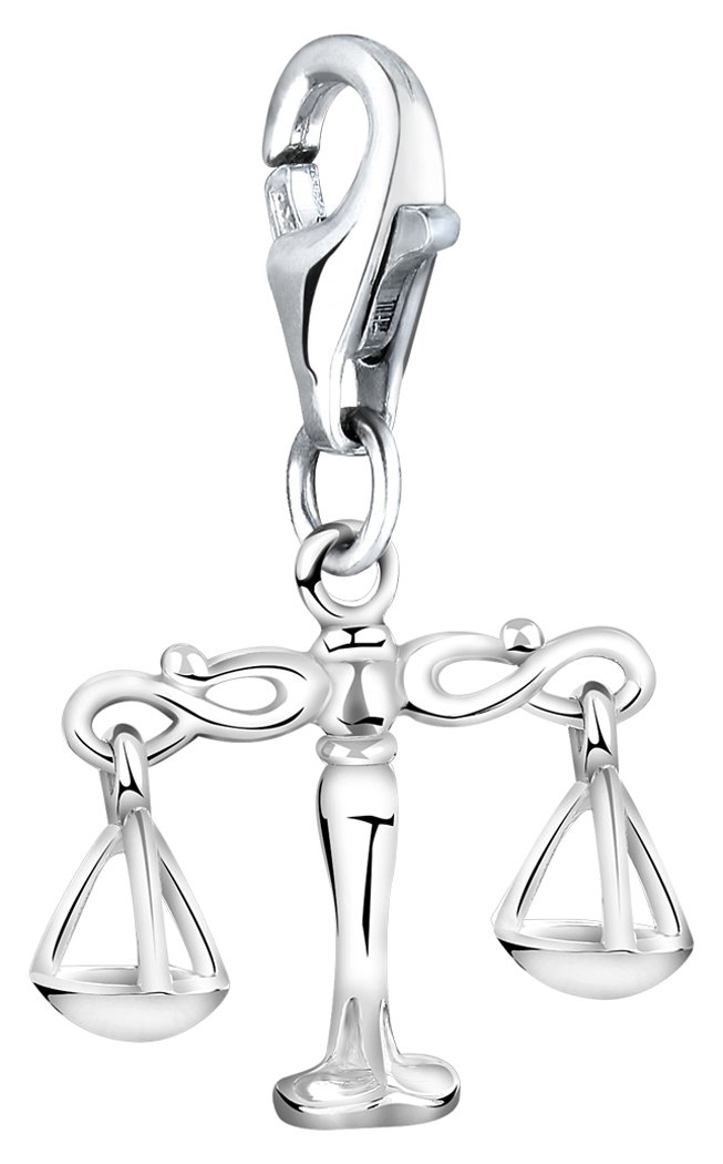 Nenalina Libra 713209-000 Carabiner Charm Pendant for Charm Bracelet 925 Sterling Silver