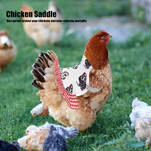 BHDD 2er Pack Hühnersattel, süße Stoff-Hühnerschürze, für Geflügelschutzhühner(Type A) – Bild 4