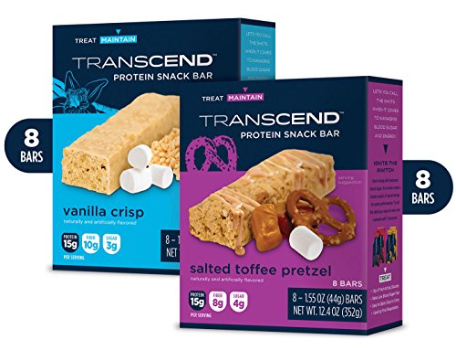 16 Bar Variety Pack: Toffee Pretzel Crisp & Delicious Vanilla Treat Protein Bars Best Tasting Low Carb Low Sugar Protein Bars - 15g Protein, 5-7g Net Carb, 3-4g Sugar