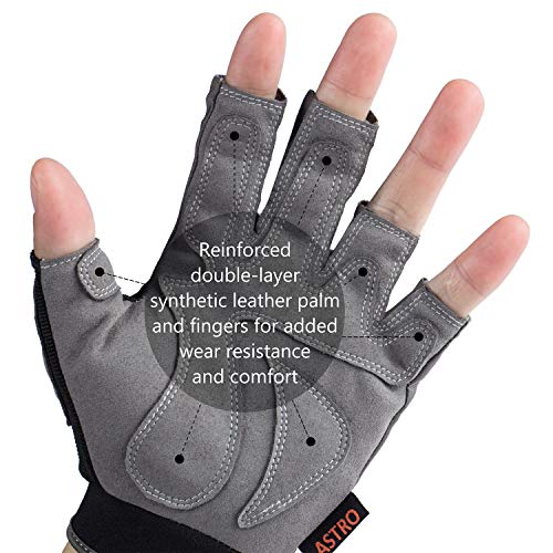 image for Bassdash Astro Heavy-Duty Sure Grip Fishing Cycling Gloves Men's Women