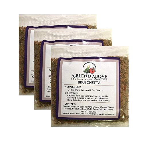 A Spice Above Dips, Spreads, and Dressing Mixed Seasonings Party Packets, A Blend Above, 3 Pack (Brushetta) - Thumbnail 2