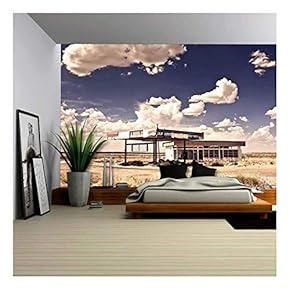 Old Gas Station in Ghost Town Along The Route 66 - Removable Wall Mural | Self-Adhesive Large Wallpaper - 66x96 inches