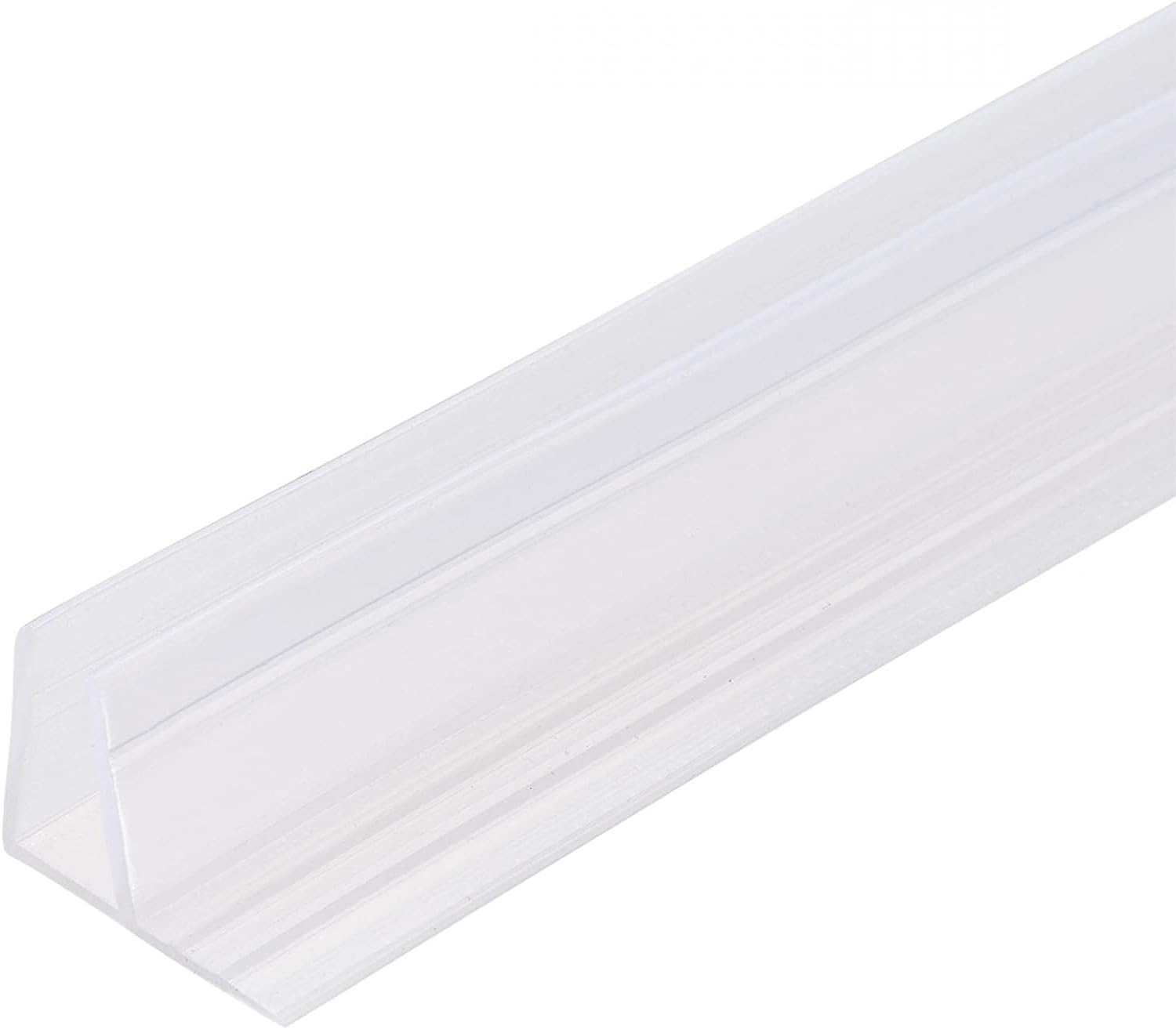 Boxonly Frameless Glass Doors and Windows Sealing Strip 6mm Frameless Glass Shower Door Sweep Door Bottom Side Seal Strip F-Type Length 3M