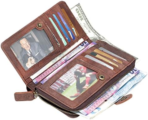 Excellent RFID Blocking ID Card Liscence Checkbook Bifold Wallet For Men
