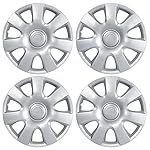 BDK Toyota Camry Hubcaps Wheel Cover, 15" Silver Replica Cover, OEM Factory Replacement (4 Pieces)