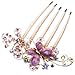 niceEshop(TM) Elegant Luxury Colorful Rhinestone Butterfly Hair Clips,Purple