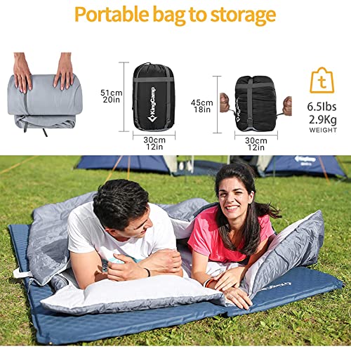 KingCamp Oversize Sleeping Bag Double Sleeping Bags for Adults 3 Season