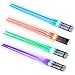 Light Up Lightsaber Chopsticks -Durable Lightweight Portable BPA Free and Food Safe Kitchen Dinner Party Tableware Gifts (4 pairs, Red Blue Green Purple)
