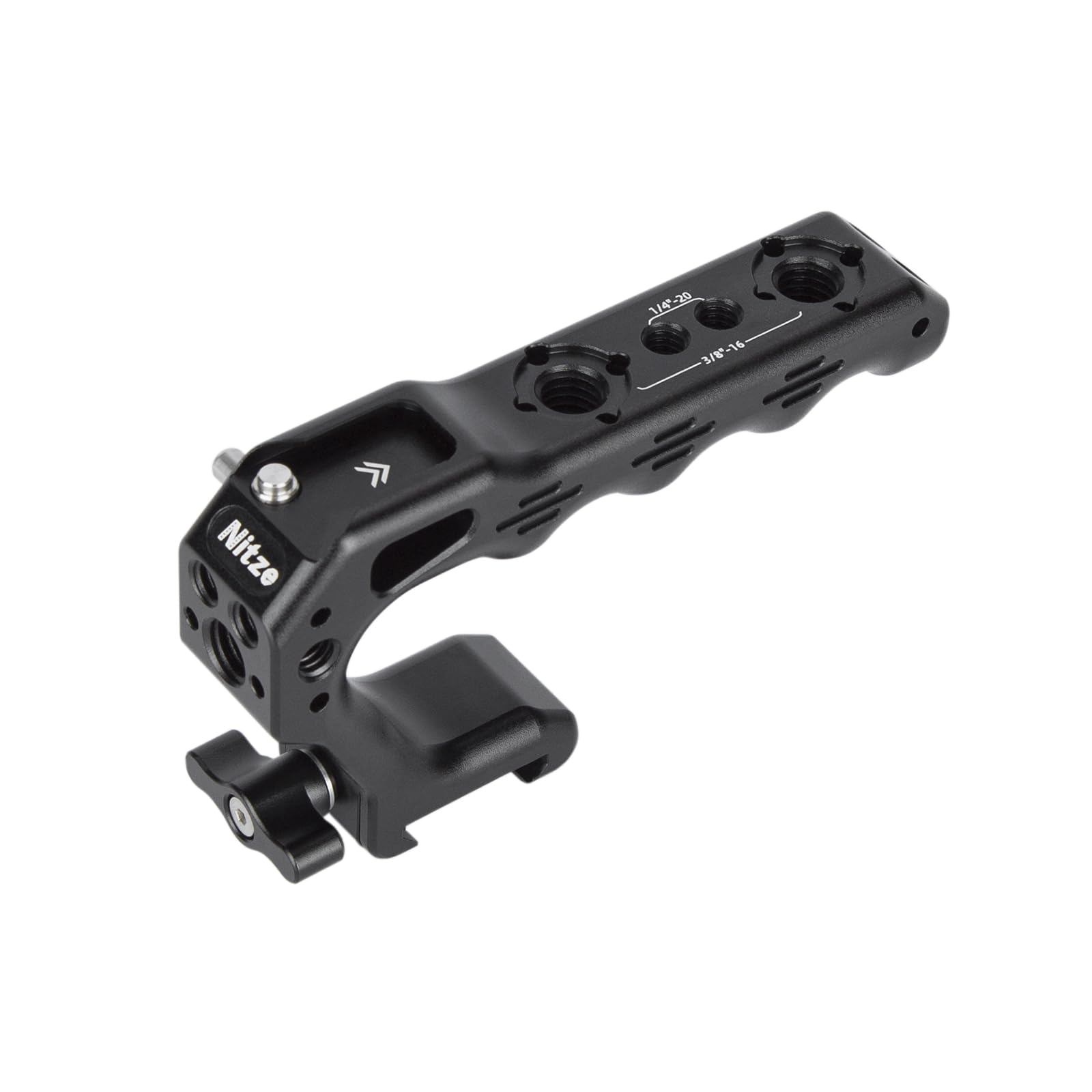 Nitze Top Handle with NATO Clamp, Built-in Anti-off Cold Shoe for DSLR and Mirrorless Camera Rigs, Cages(Lil Stinger II Handle) - PA28M-D1