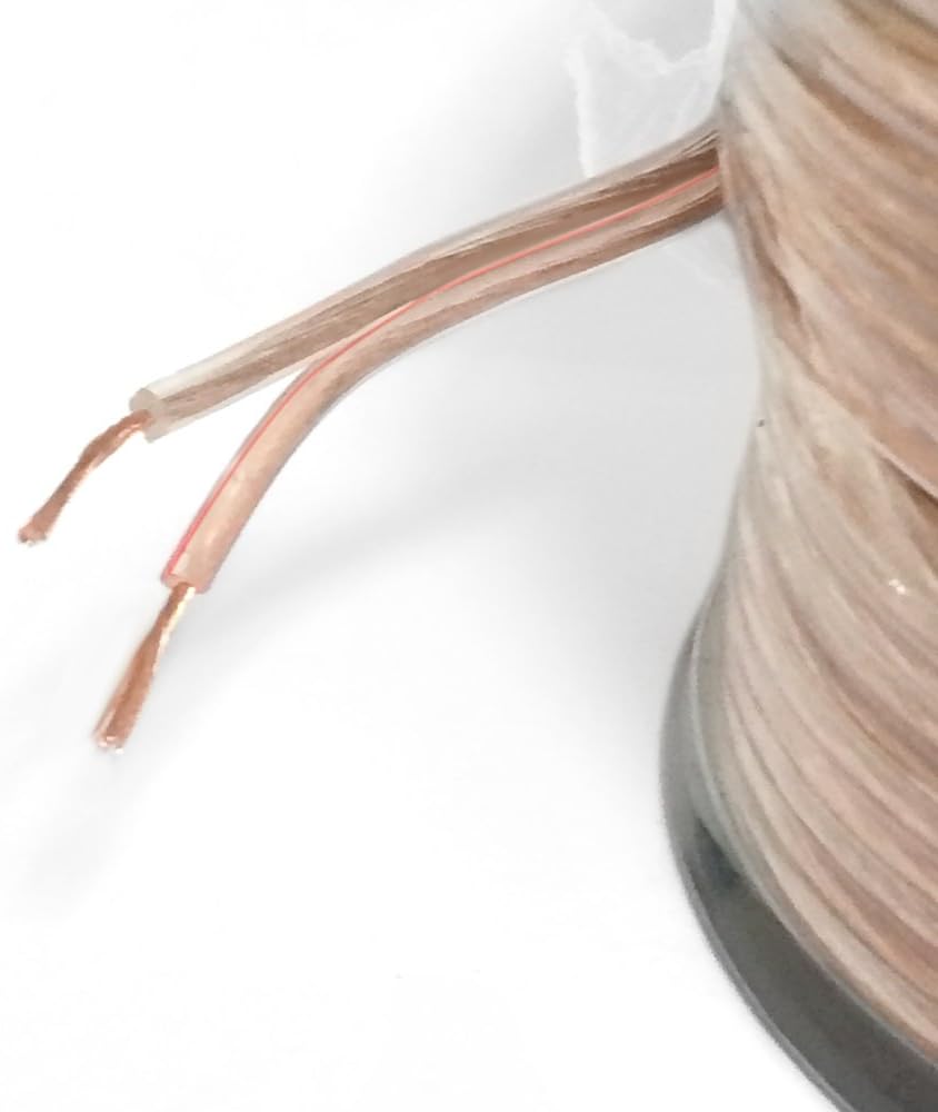 PYRAMID 100ft 18 Gauge Speaker Wire - Copper Cable in Spool for Connecting Audio Stereo to Amplifier, Surround Sound System, TV Home Theater and Car Stereo - RSW18100: Car Electronics