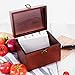 VINEALLEY Handcrafted Vintage Wood Recipe Box with 50 4x6 Recipe Cards and 24 Dividers & Kitchen Recipe Holder & Card Protector, Large Recipe Organizer Box, 300+ Recipe Index Cards Storage, Gift Box
