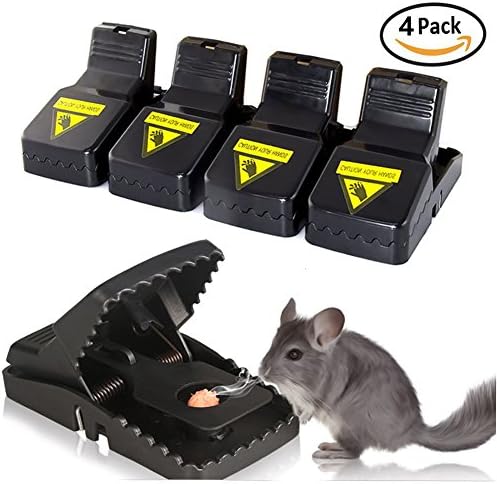 Best Mouse Trap Mice Rat Rodent Traps Easy to Set Quick Kill Mice Catcher Device Mice Control Snap Traps Set Effective Sensitive Reusable Durable and Sanitary (4 pack)