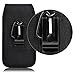 LG G3 D855 , D722 / LG G4 F500 , F500L , LG G4 , LG G5 , LG G6 Pouch Case Holster ~ PLUS SIZE Rugged Vertical Black Nylon Pouch Belt Loop Case with Duty Metal Clip Holster Fits LG G3 , G4 , G5 , G6 with Otterbox Defender protective cover on it