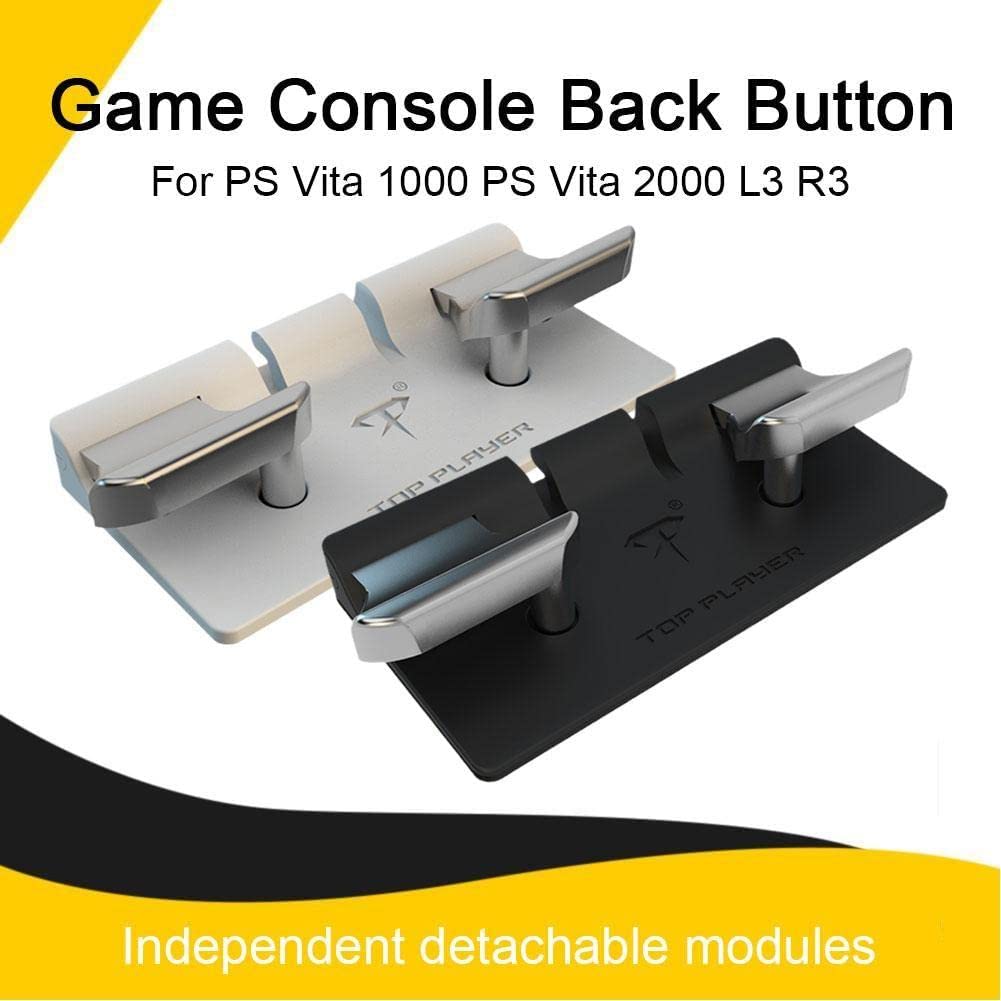 New L3 R3 Back Touchpad Button Module Trigger Grips Handle Holder Case for PS Vita 1000 2000 PSV 1000 2000 -White