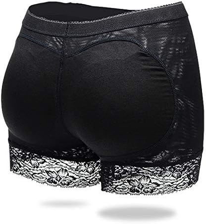Jenbou Women's Butt Lifter Shapewear Enhancer Padded Control Panties Boyshort Seamless Briefs Fake Buttock Hip Lace Underwear