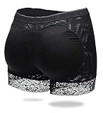 Jenbou Women's Butt Lifter Shapewear Enhancer Padded Control Panties Boyshort Seamless Briefs Fake Buttock Hip Lace Underwear