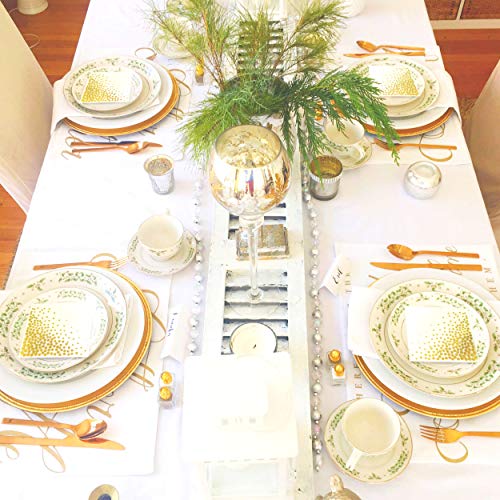 image for OZOR Store Cocktail Napkins -Gold Polka Dot Design , 100 Pack , 3-Ply 