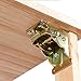 Btibpse Foldable Support Bracket Folding Bracket Legs Hinge Lock Extension Support Bracket Foldable Self Lock Hinges with Screws for Table Bed Legs Cold Rolled Steel (4)