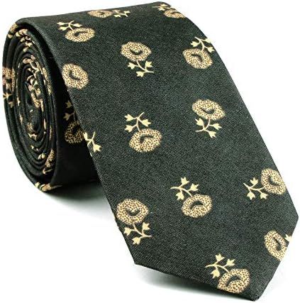 Novelty Ties Skinny Neckties for Men Linen Cotton Floral Designer Wedding Ties for Groomsmen