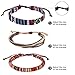 USA Annabel Friendship 7 Chakra Tribal Leather Bracelet for Women Men - 10PCS Wooden Bead Hemp Rope Boho Wood Hemp Bracelet Wristband