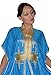 Moroccan Caftan Hand Made Breathable Cotton with Gold Hand Embroidery Long Light Blue