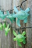 Sea Turtle Party String Lights-Ocean Beach Luau-Assorted Blue and Green Colors 8.5' L