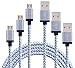 AOKER 3pcs 3ft 6ft 10ft Nylon Braided High Speed 2.0 USB to Micro USB Charging Cord Fast Charger Cable for Samsung Galaxy S7/S6/S5/Edge,Note 5/4/3,HTC,LG,Nexus and More