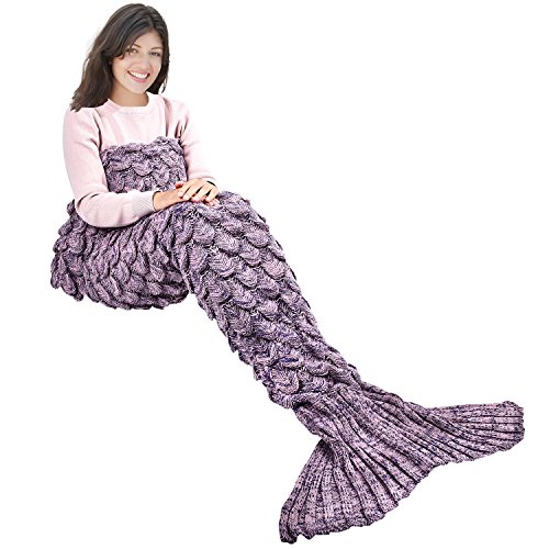 Handmade knitted mermaid tail blanket , t-tviva all sea…