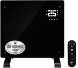 Devola 1000W Wifi Enabled Glass Panel Heater Black DVPW1000B | Wall or Free