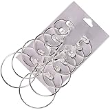 AJ DEFIRO 6 Pair Hoop Earring Set Stainless stud Earring Women Jewelry Silver Tone