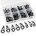 Sougayilang Box 75pcs/80pcs Rod Guides Freshwater Saltwater Fishing Rod Parts Ring Stainless Repair Guides DIY Set Kits