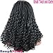 Rossy&Nancy Black Twist Braids Hair Wigs Curly Braided Lace Front Wig with Baby Hair Synthetic Heat Resistant Fiber Glueless Half Hand Tied for Women 16inch