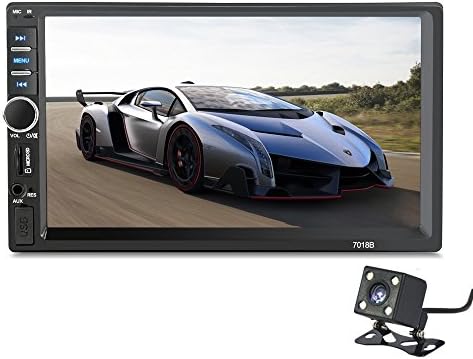 2 din car Radio 7" HD Player MP5 Capacitive Touch Screen Digital Display Bluetooth Multimedia with Car Backup Camera(NO DVD and GPS)