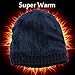 CAMOLAND Men's Fleece Wool Cable Knit Winter Beanie Hat(Navy)