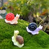 MagiDeal 10Pcs Miniature Dollhouse Bonsai DIY Craft Fairy Garden Glass Vase Snail Decor