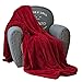 Luxury Collection Microplush Flannel Fleece Blanket | Ultra Soft 380 GSM Lightweight All-Season Anti-Static Throw/Blanket for Sofa Couch Bed (Throw (50'' x 60''), Burgundy)