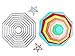 Octagon Cutting Dies Cut with Star Metal Stencil in Embossing Machine for Card Making Scrapbooking DIY (9pcs/Pack Stitch Cutting die cuts)