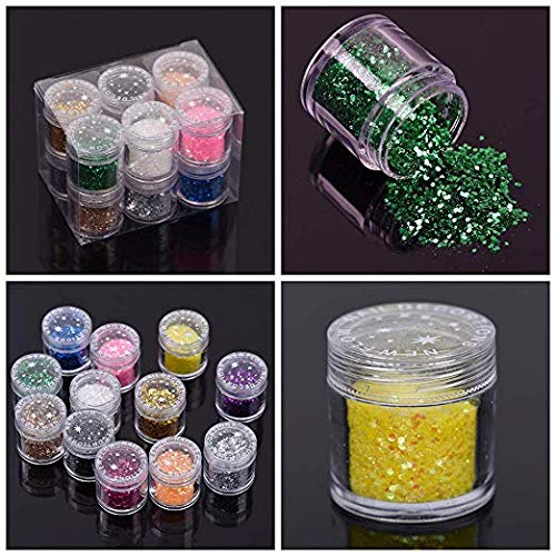 5 Pieces 30ML Crystal Epoxy Resin 13 Color Liquid Pigment 12 Glitter Sequins with Mini Lamp 1 Tweezer For DIY Handcraft Jewelry Earrings Necklace Bracelet Nail Art Accessories