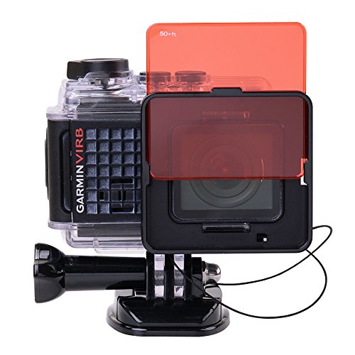 Underwater Diving Lens Filter Kit for Garmin Virb Ultra 30 Camera with Waterproof Housing by HOLACA