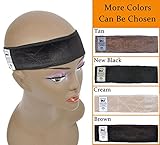 GEX Beauty Flexible Velvet Wig Grip Wig Band Scarf Head Hair Band Adjustable Fastern(Black)