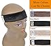 GEX Beauty Flexible Velvet Wig Grip Wig Band Scarf Head Hair Band Adjustable Fastern(Black)