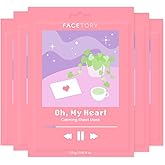 FACETORY K Beauty Face Mask Skin Care - CALMING Sheet Mask for ACNE-PRONE Skin with Heartleaf Extract | Calms Redness Smoothes Texture (5 Pack)