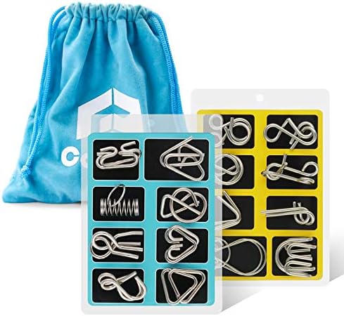 Coogam Metal Wire Puzzle Set of 16 with 
