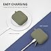 Case for Airpods Pro Case, BLUEWIND Airpod Pro Case Cover for Air pods Charging Case, Cute Silicone Protective Case for AirPods Compatible with Airpod 3 Accessories Keychain (Olive Green)