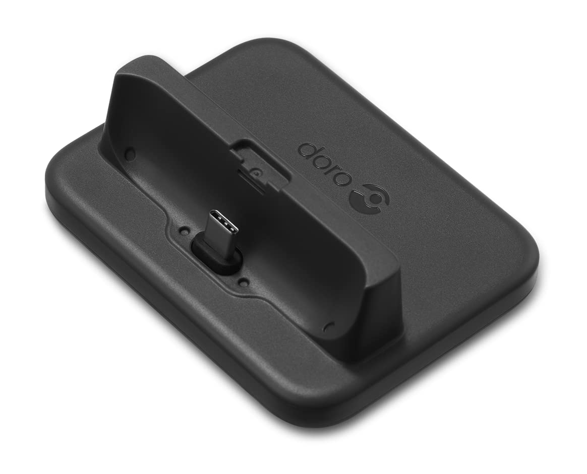 Doro Charger Cradle for 8100 Smartphone - Black - Easy to Use - Secure Charging - Official Product